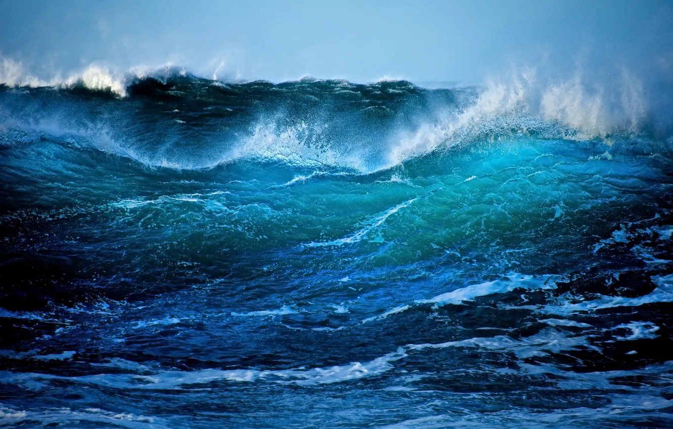 Фото обои волны, океан, стихия, Северная Ирландия, Northern Ireland, Antrim, Антрим