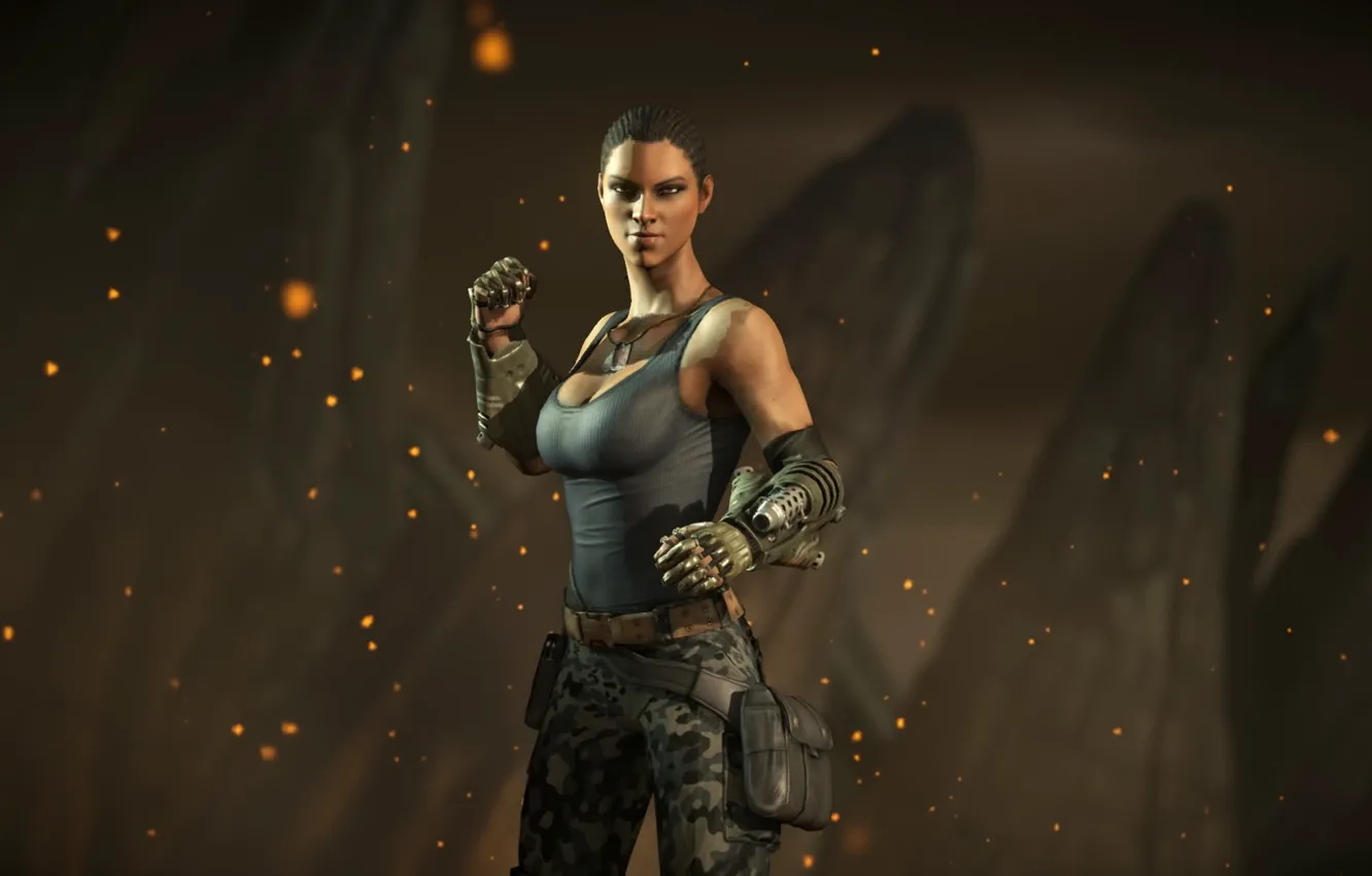 Фото обои мортал комбат, Mortal Kombat X, джеки бриггс