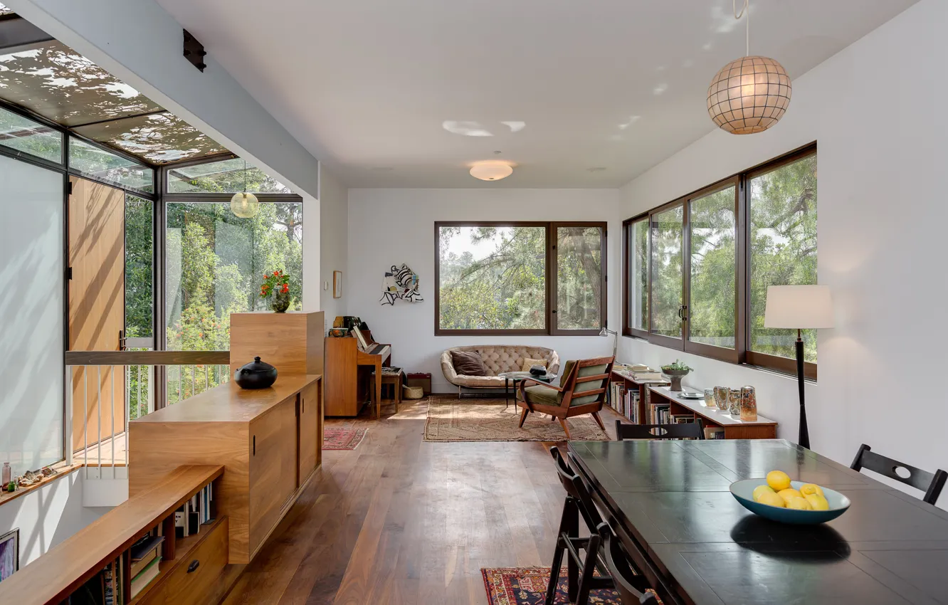 Фото обои стиль, ретро, интерьер, гостиная, столовая, Mid-Century Modern
