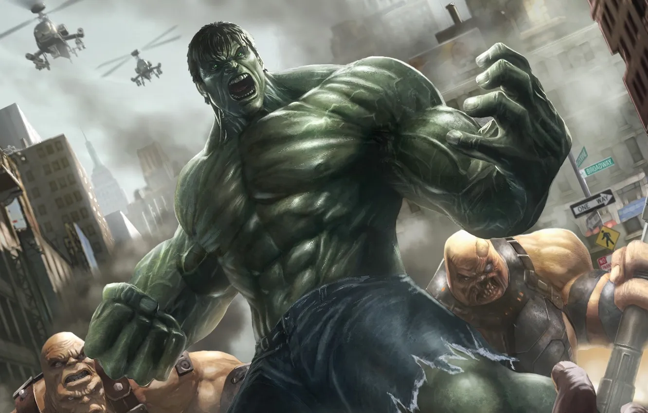 Фото обои ярость, Hulk, халк