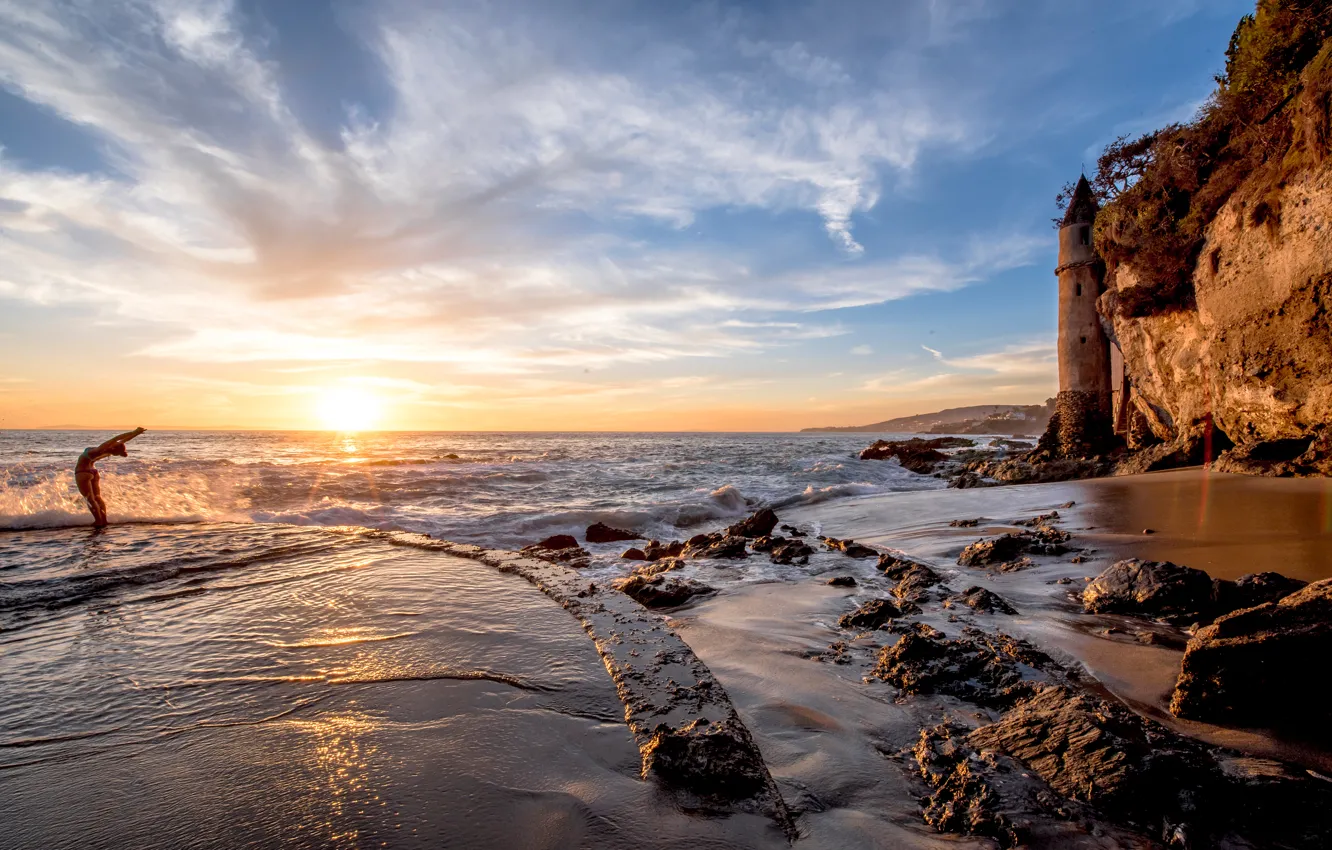 Фото обои HDR, Sunset, Laguna Beach, Photos