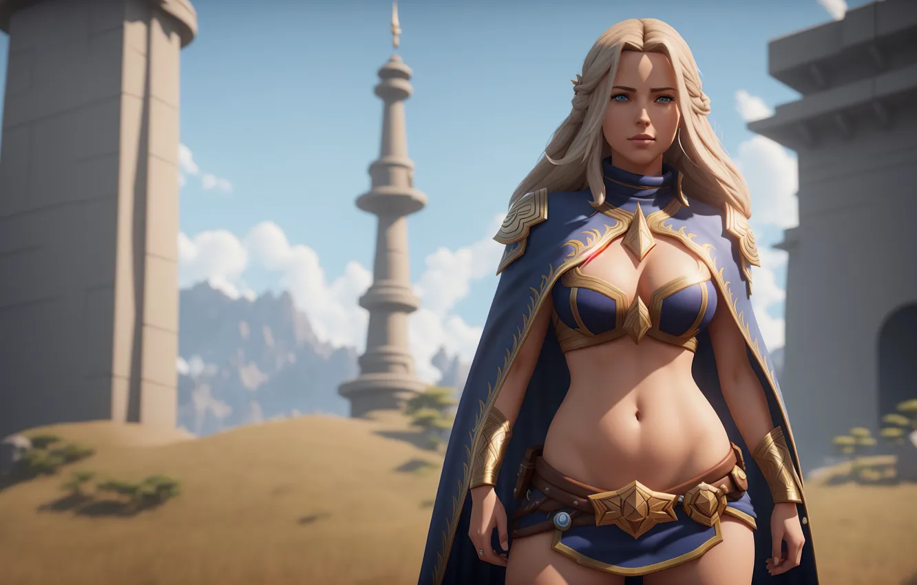 Фото обои girl, fantasy, art, blond, digital art, WarCraft, fantasy art, Jaina Proudmoore