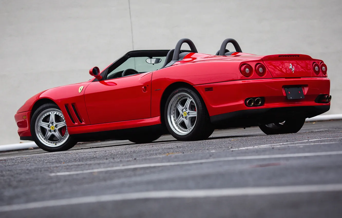 Фото обои красный, Феррари, Ferrari, суперкар, ракурс, 550 Barchetta pininfarina, Us-spec