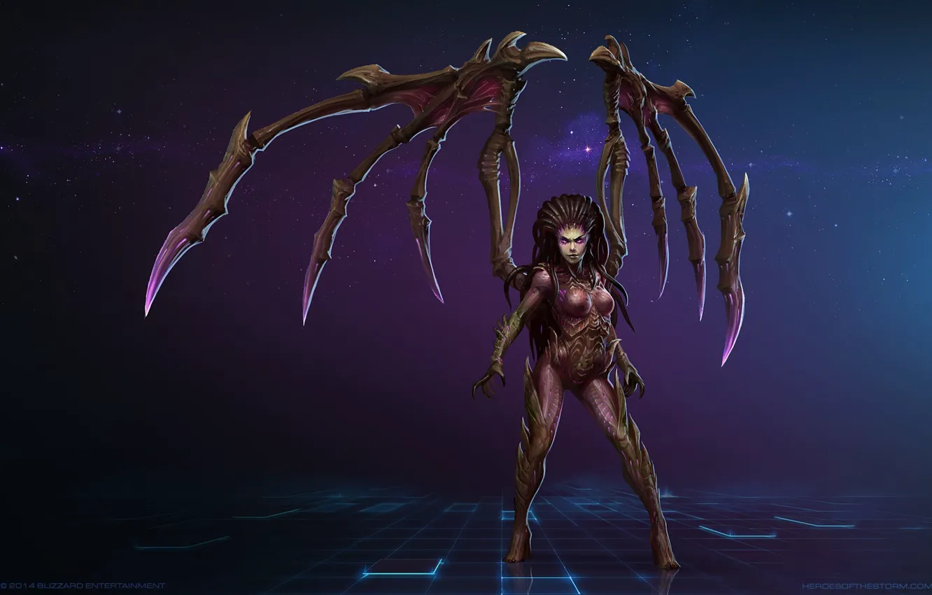 Фото обои blizzard, Sarah Kerrigan, StarCraft 2 Heart of the swarm, heroes of the storm, сара герриган