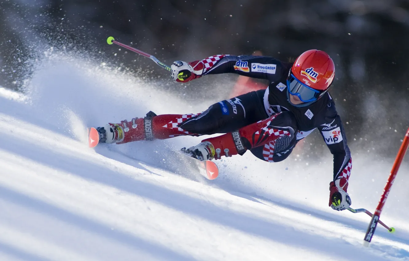 Фото обои snow, race, speed, ski, sportswear