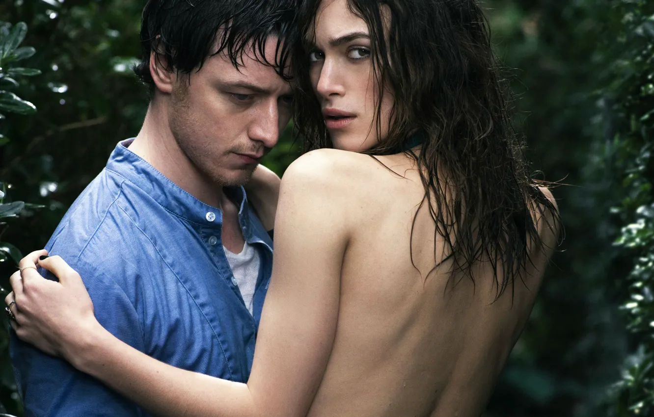 Фото обои Кира Найтли, Keira Knightley, фотосессия, Джеймс МакЭвой, James McAvoy, Atonement