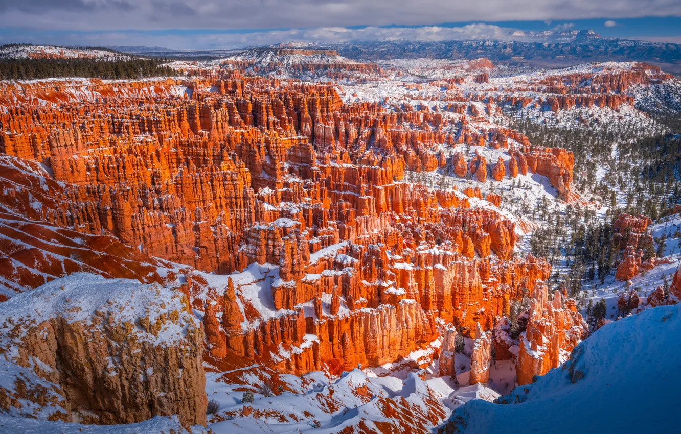 Фото обои landscape, winter, snow, canyon