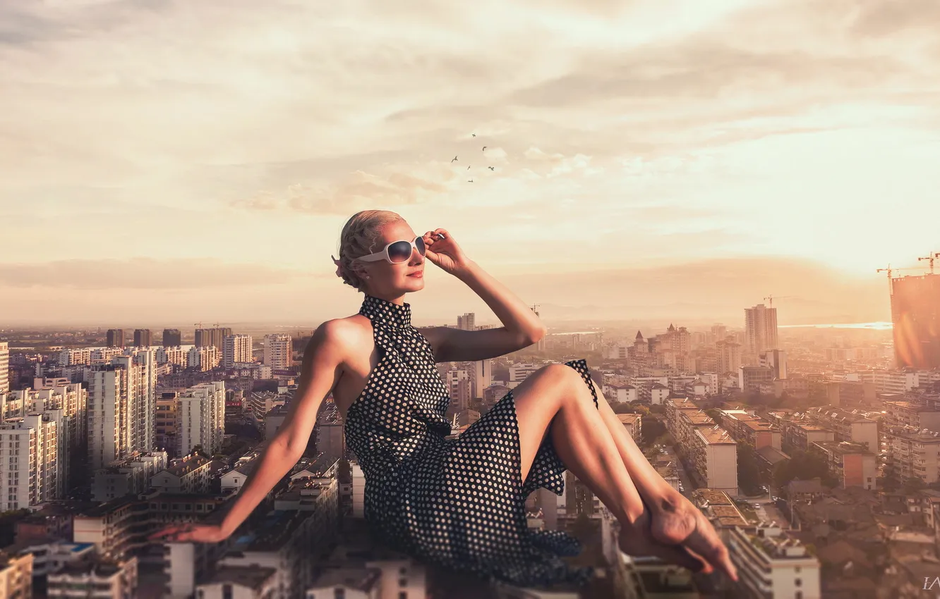 Фото обои city, model, selfie, egomaniac