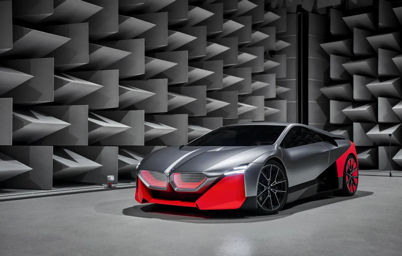 Фото обои стены, купе, камера, BMW, 2019, Vision M NEXT Concept