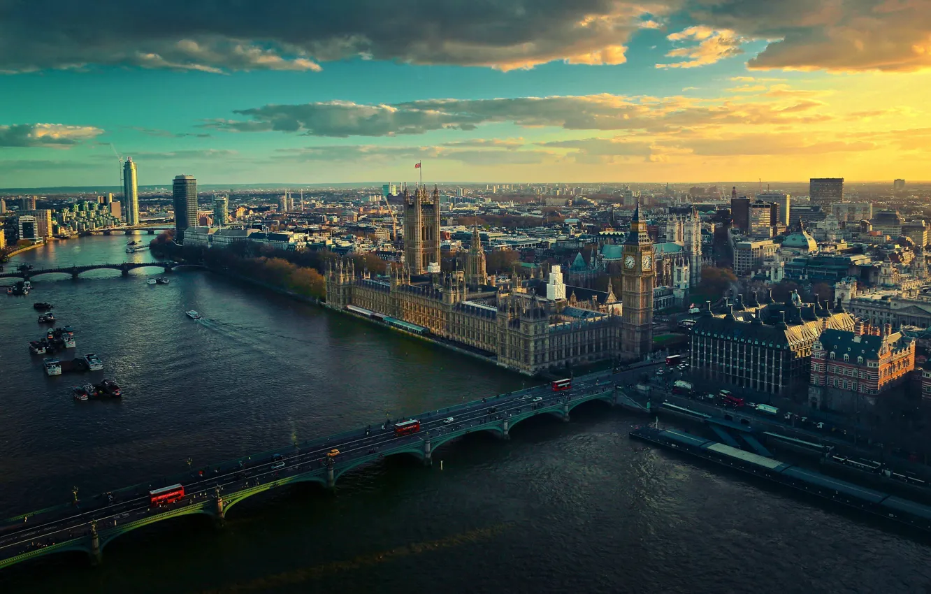 Фото обои city, river, scenery, London, Themes