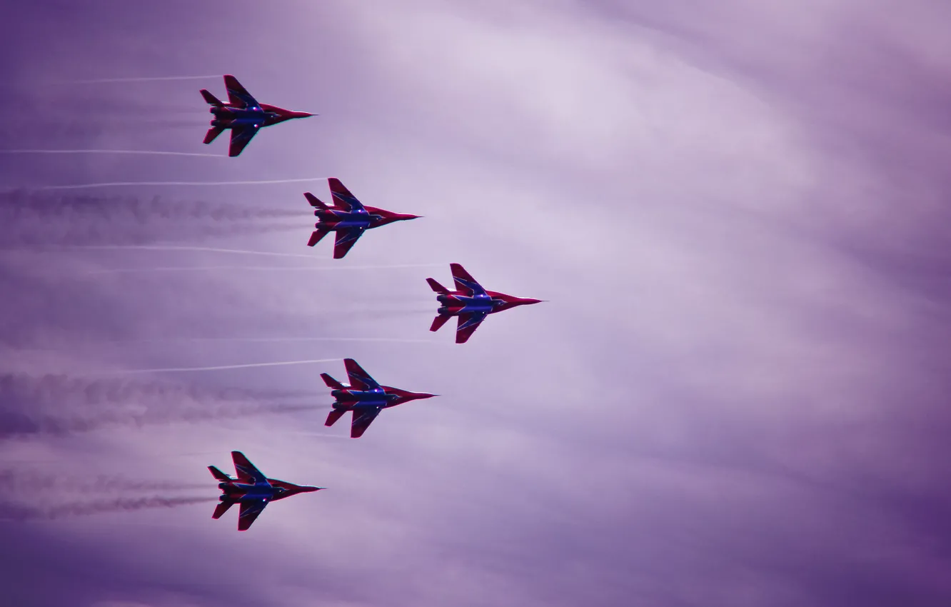 Фото обои самолеты, Россия, стрижи, МАКС
