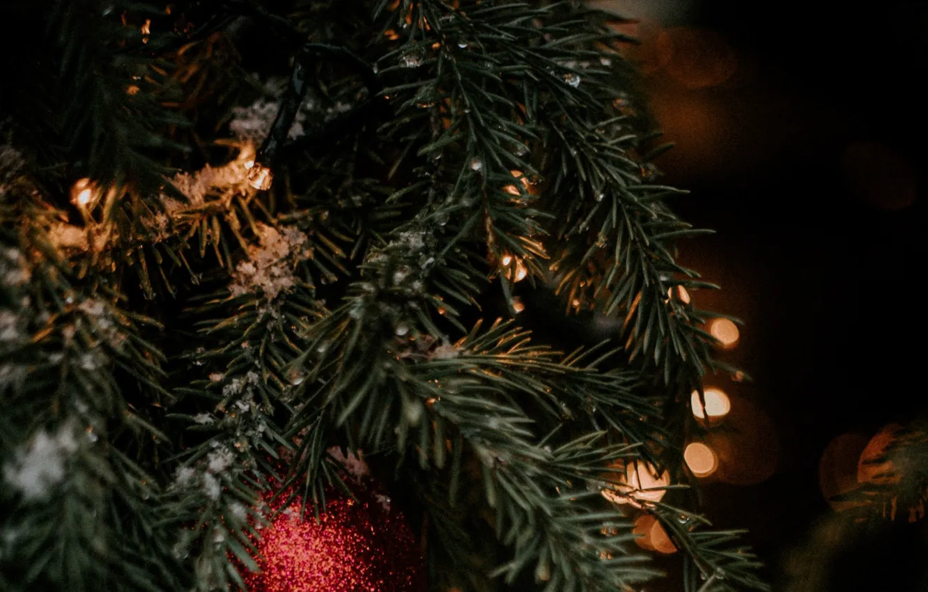 Фото обои праздник, шары, игрушки, елка, Алсу Вершинина