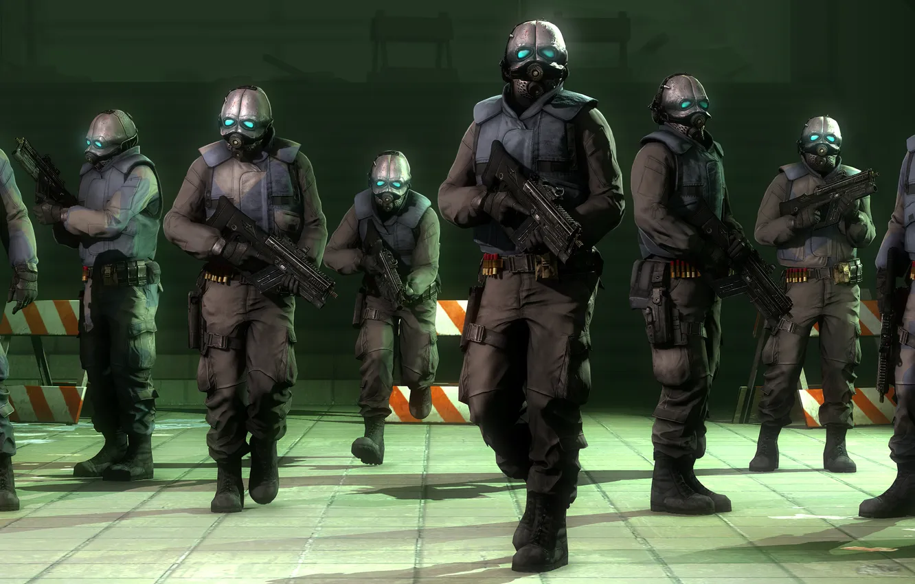 Фото обои солдаты, Half-Life 2, art, troops, Combine