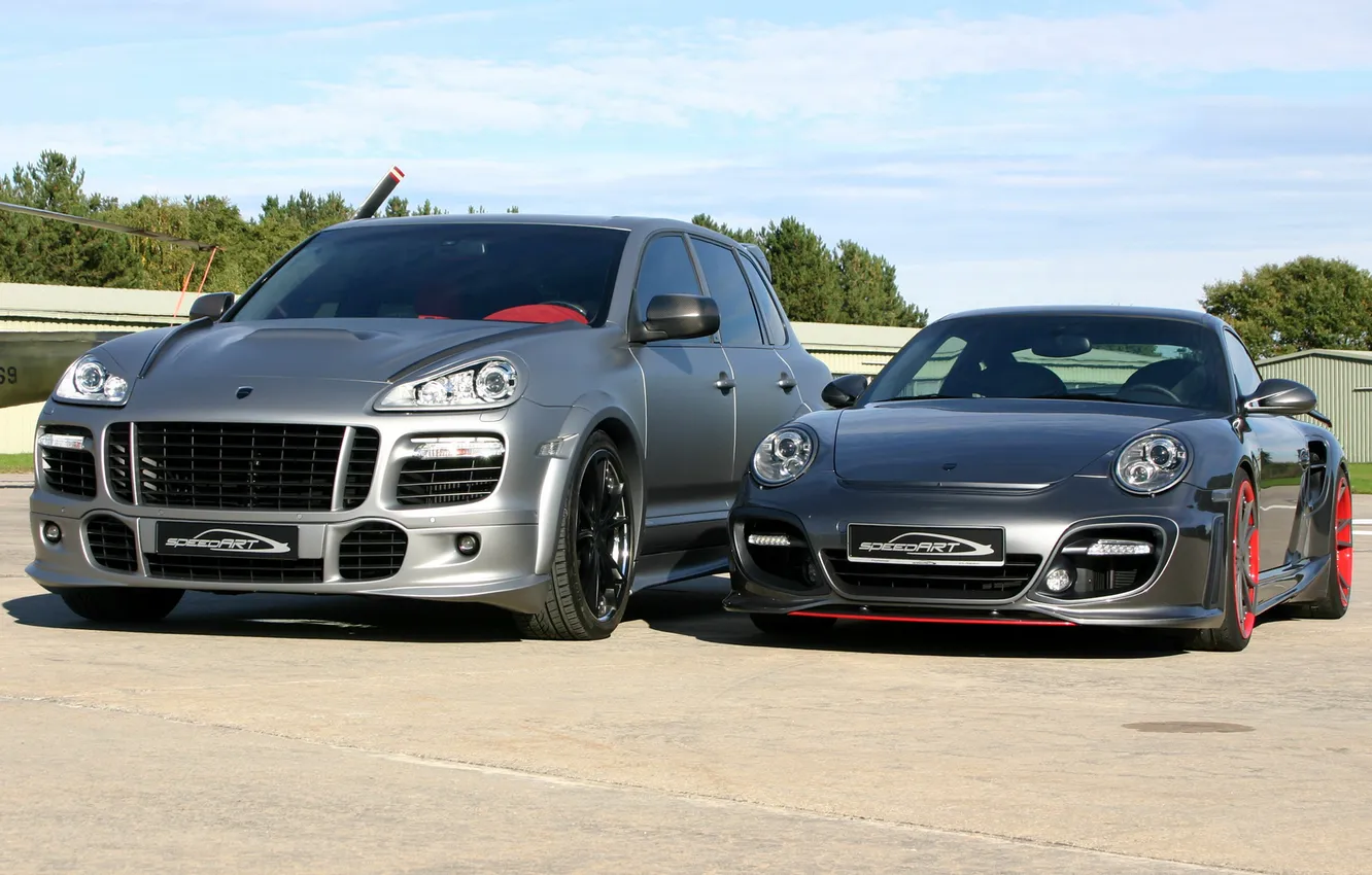 Фото обои тюнинг, 911, Porsche, порше, Cayenne, кайен, SpeedART, Titan