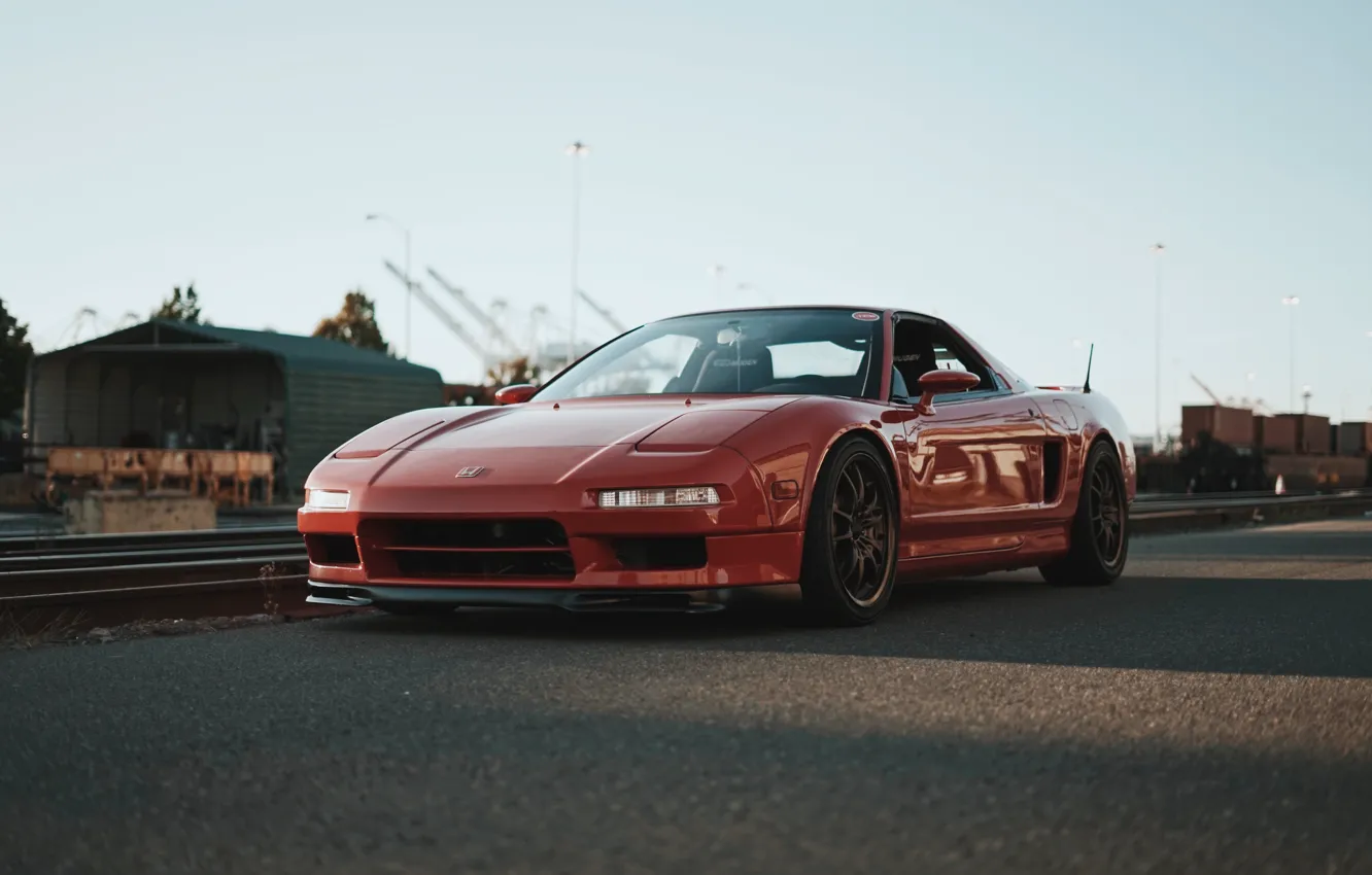 Фото обои Red, Road, Honda NSX, Sport Car, Japan Car