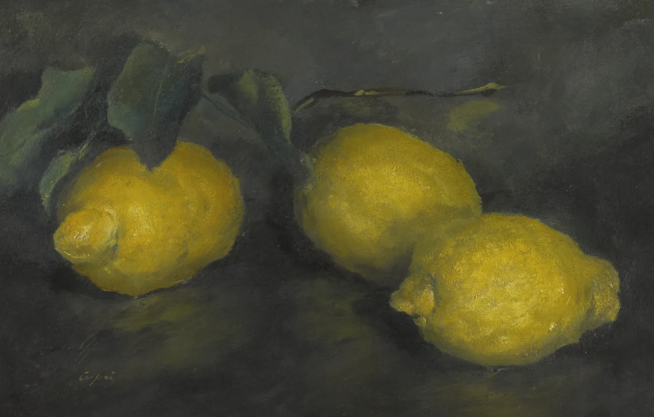 Фото обои 1929, Alexander Evgenievich Yakovlev, LEMONS, три лимона