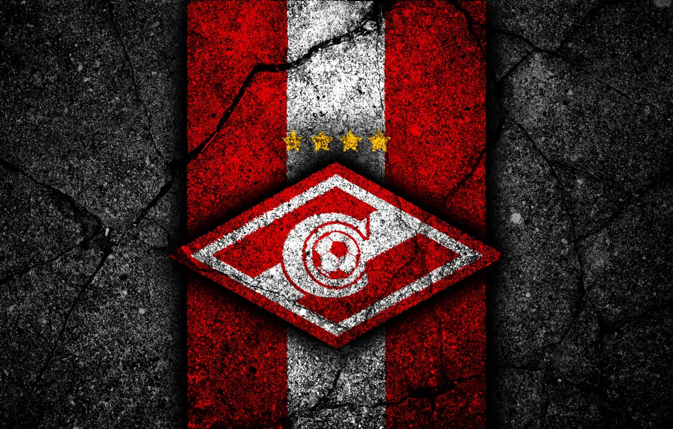 Фото обои Футбол, Эмблема, Логотип, Logo, Football, Emblem, FC Spartak Moscow, ФК Спартак Москва