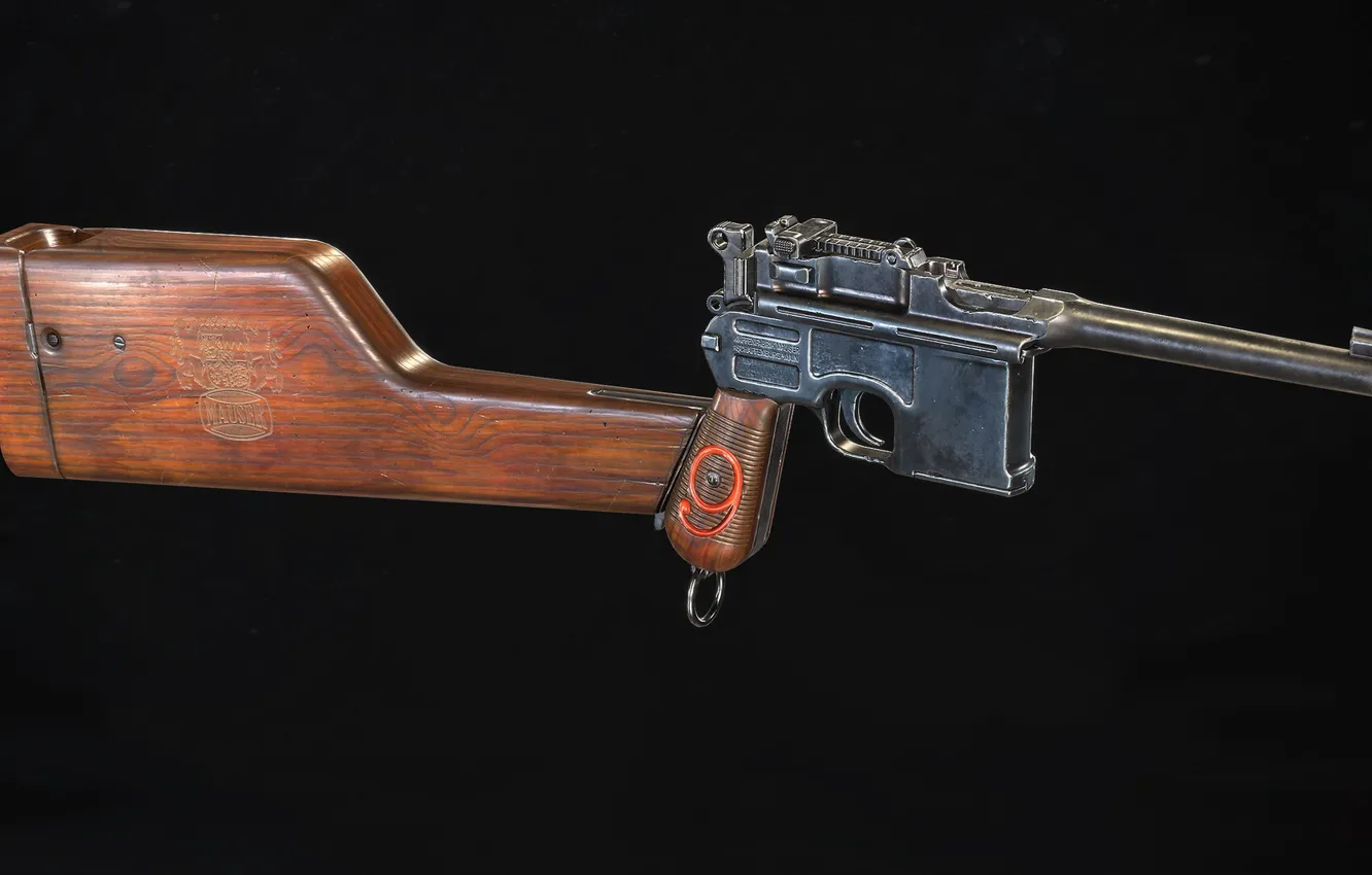 Фото обои Германия, Mauser C96, Самозарядный пистолет, Red 9
