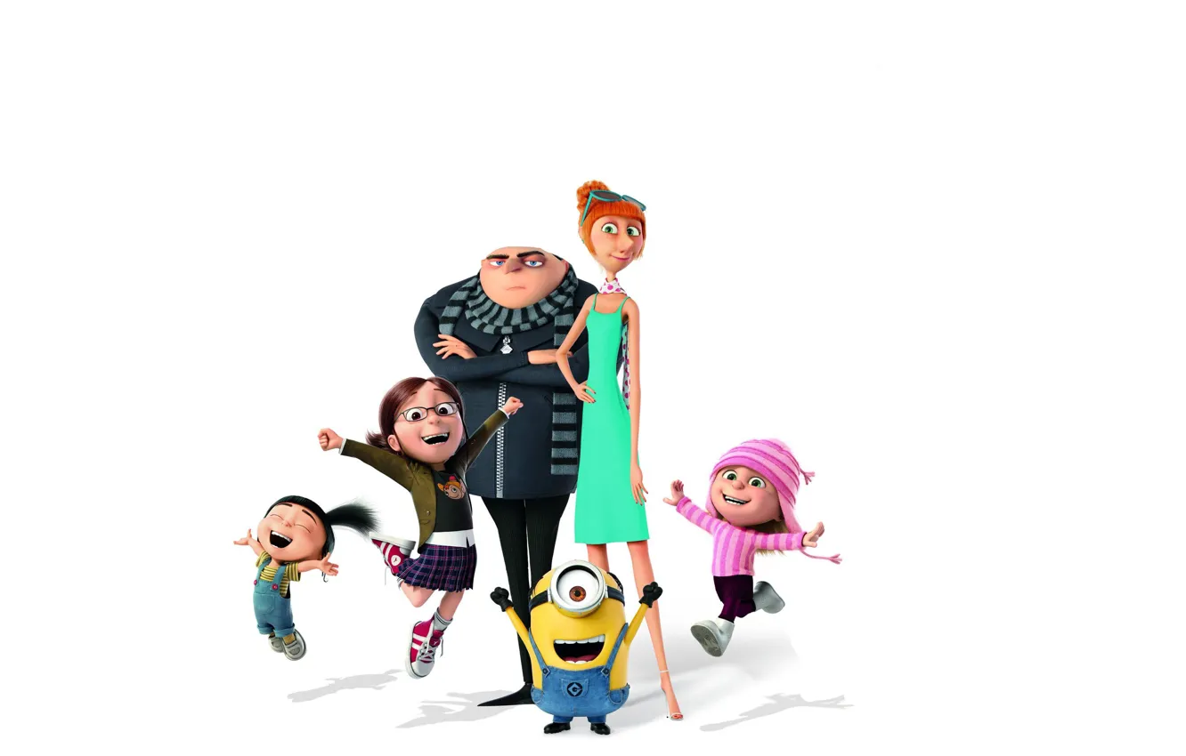 Фото обои animated film, Despicable Me, kids, bald, Gru, minion, minions, animated movie