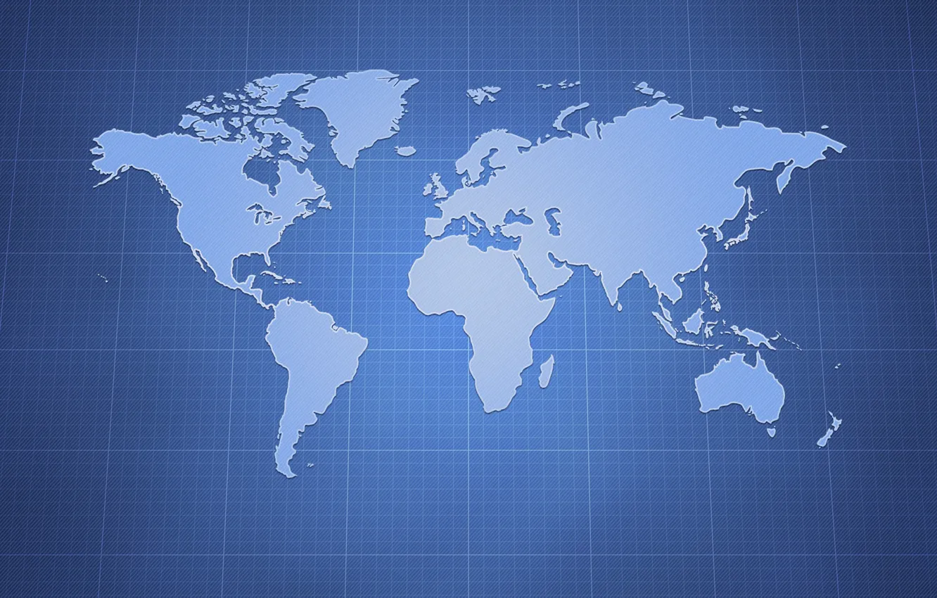 Фото обои материки, карта мира, синий фон