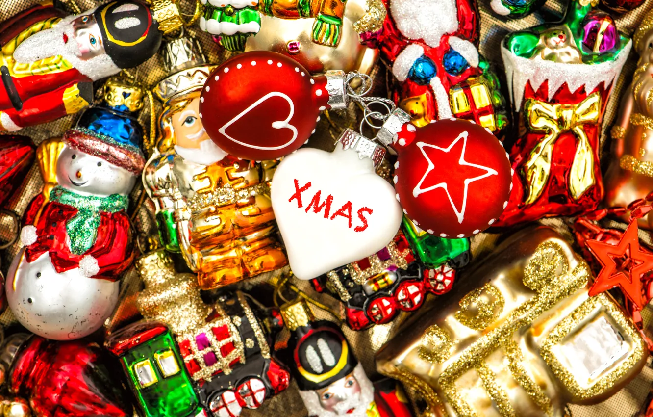 Фото обои украшения, шары, игрушки, сладости, Christmas, decoration, xmas, Merry