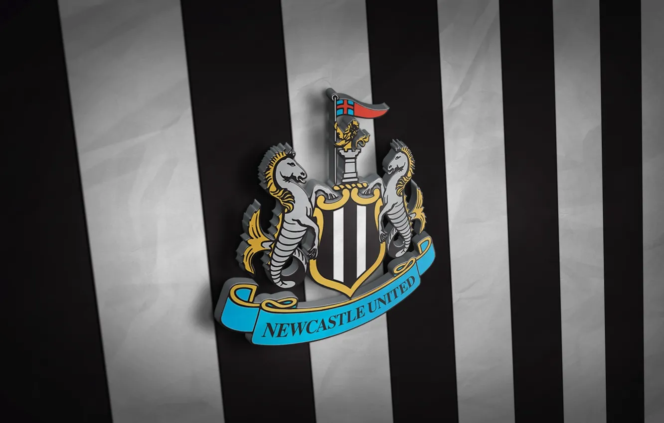 Фото обои wallpaper, sport, football, Premier League, England, Newcastle United, 3D logo