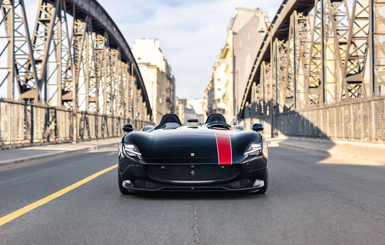 Фото обои Феррари, Ferrari, суперкар, supercar, вид спереди, единственный экземпляр, 2020, Ferrari Monza SP2