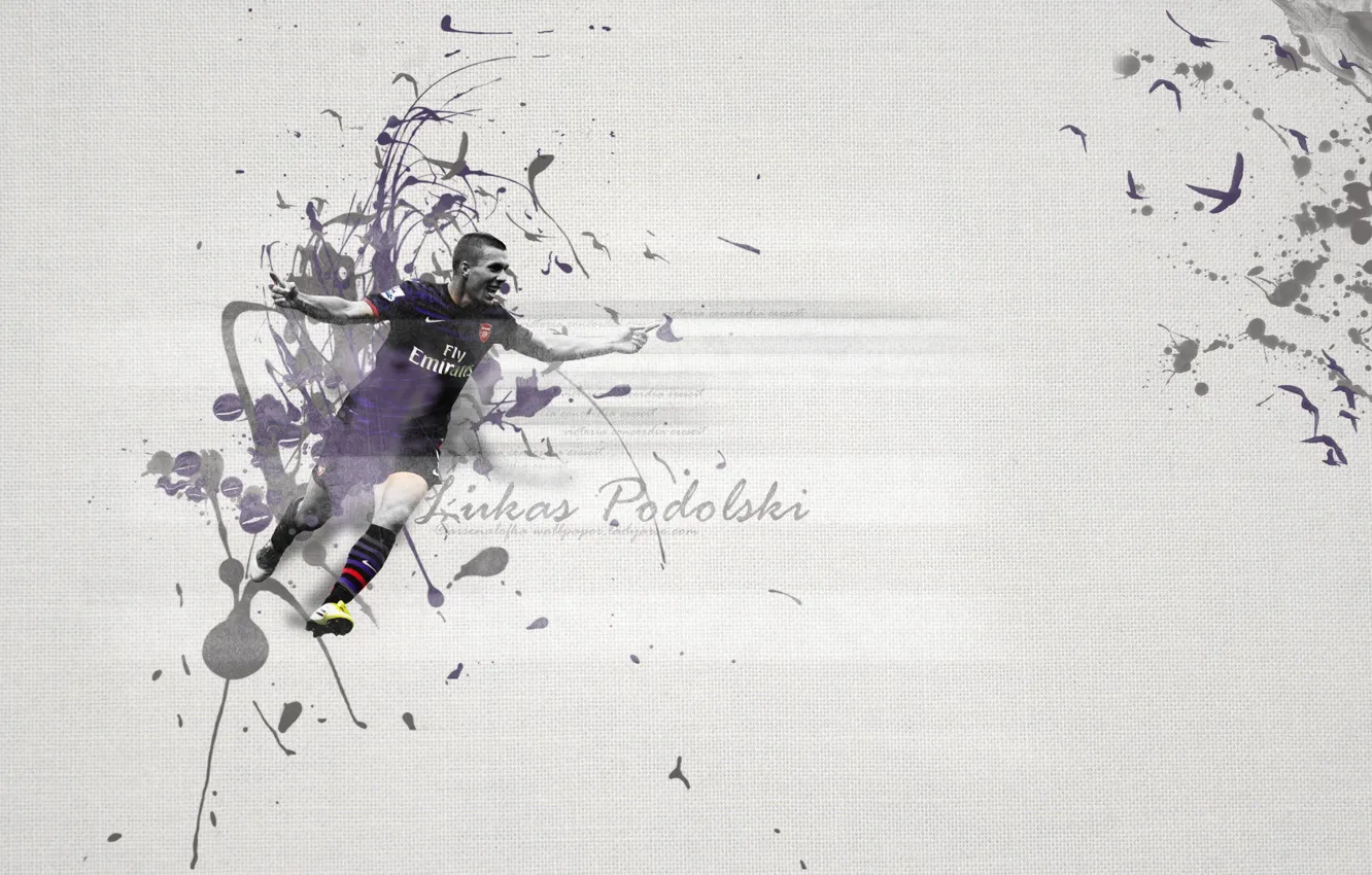 Фото обои football, Arsenal, Lukas Podolski