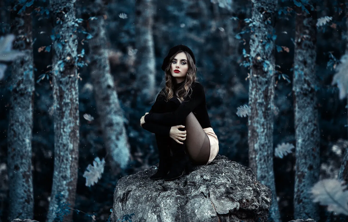 Фото обои макияж, ножки, губки, Alessandro Di Cicco, Andrea Claudia Marchetti