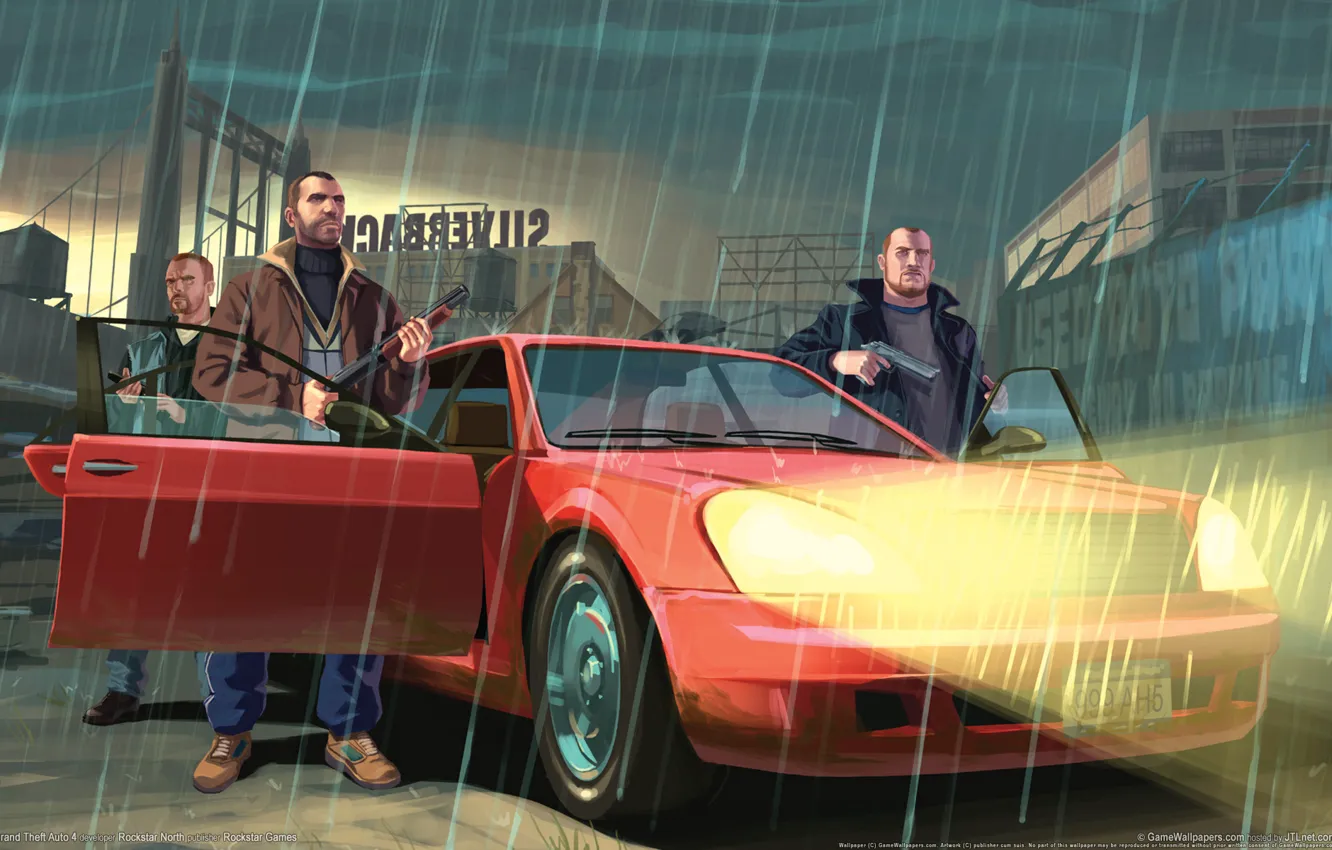 Фото обои niko bellic, разборка, gta iv