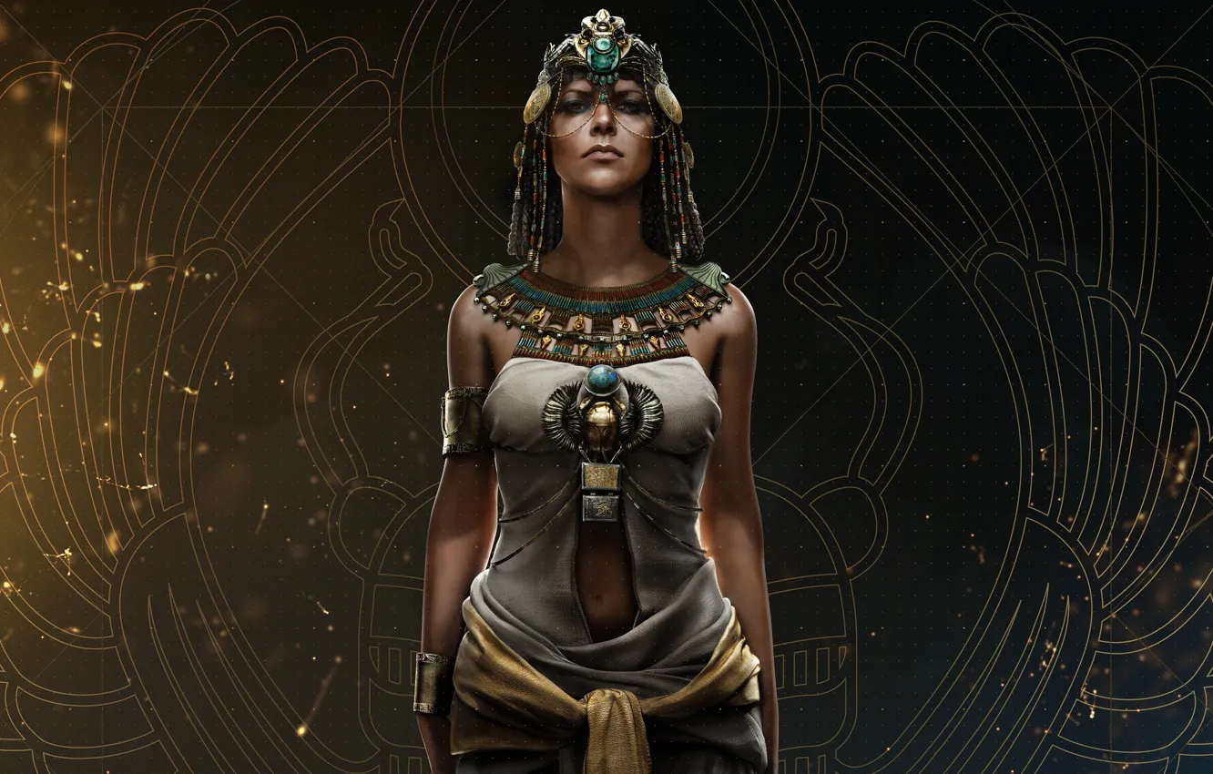 Фото обои Origins, Ubisoft, Assassin's Creed, Cleopatra, Assassin's Creed: Origins