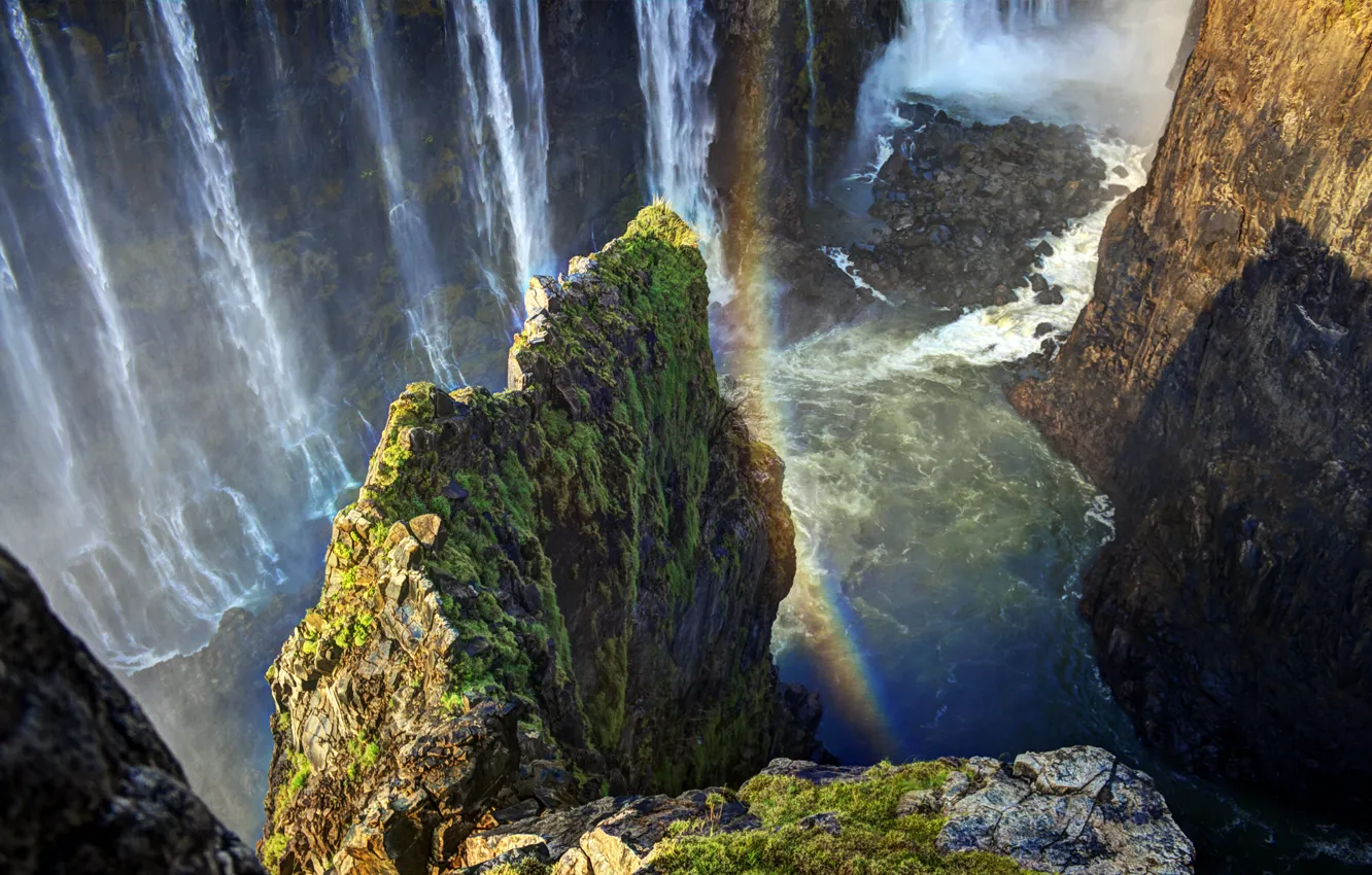 Фото обои Victoria Falls, Republic of Zimbabwe, Водопад Виктория, Зимбабве