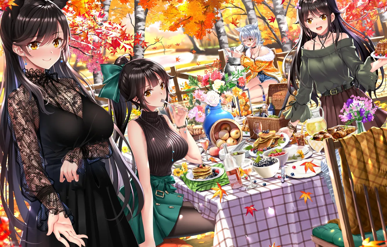Фото обои Maya, Atago, Takao, Azur Lane, Choukai