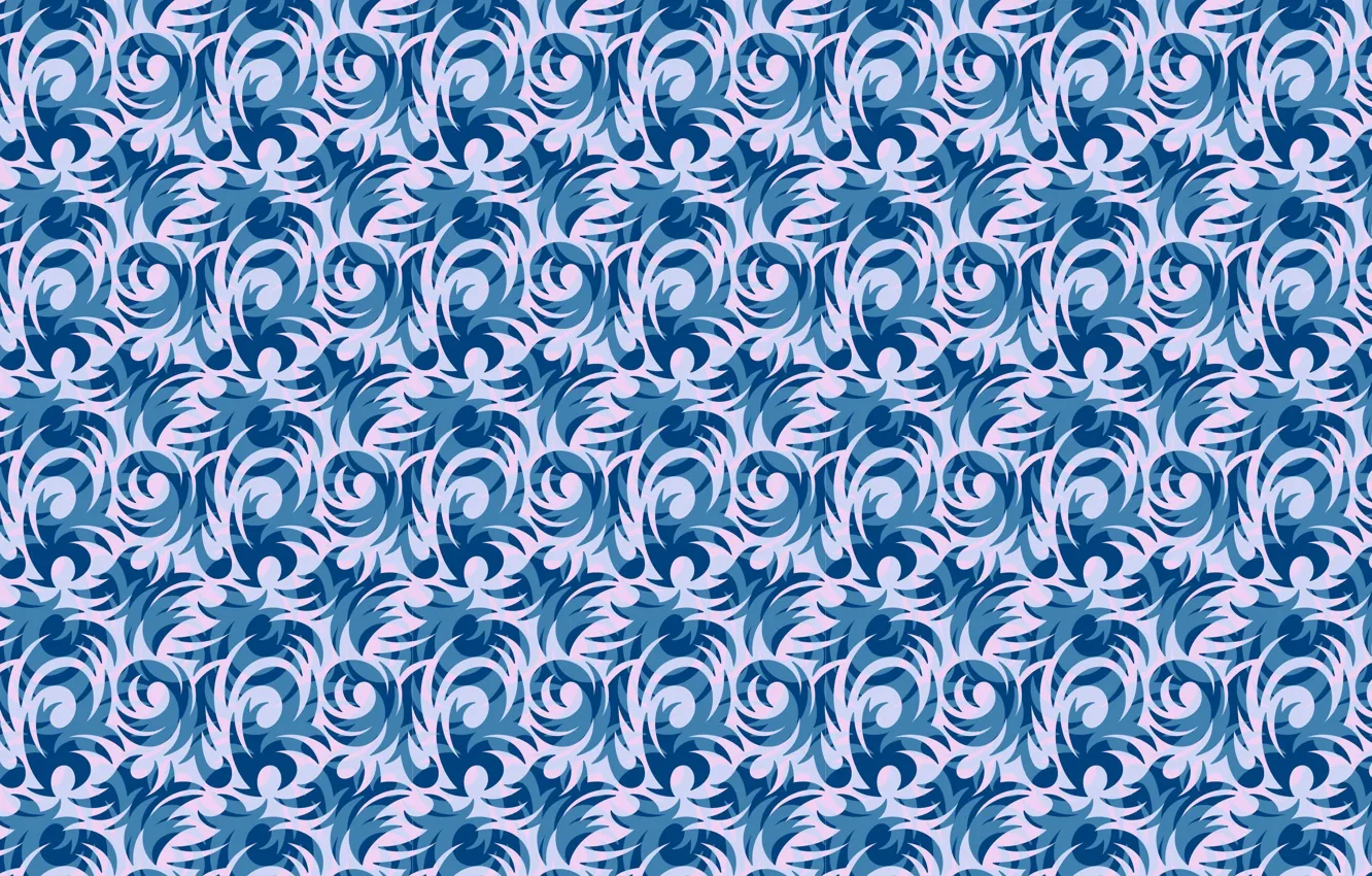 Фото обои белый, синий, завитушки, узор, текстура