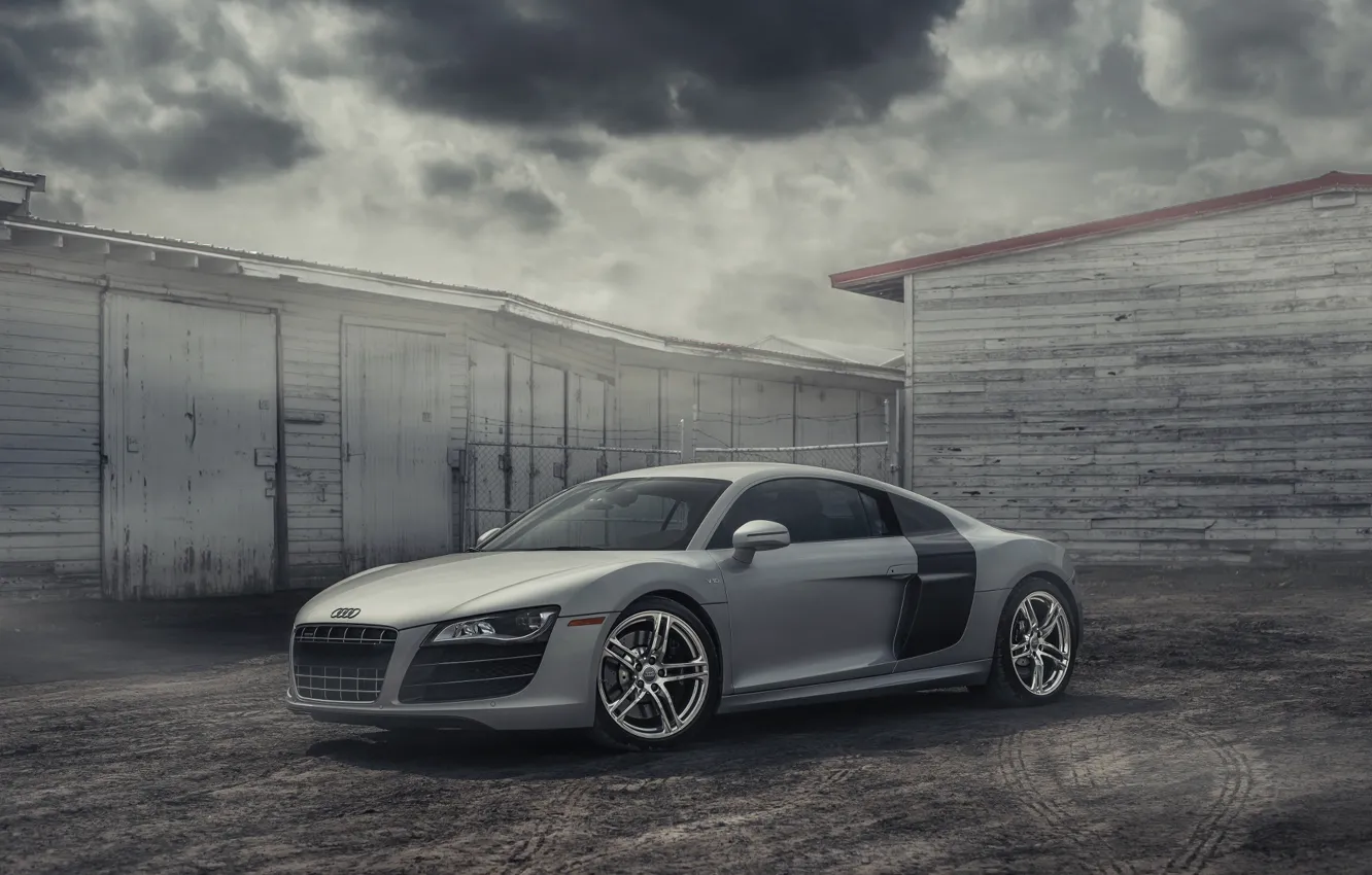 Фото обои Audi, Car, Clouds, Cool, Clean, Photography, Supercar, Silver