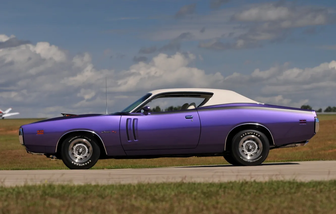 Фото обои 1971, Purple, Dodge Charger, Muscle classic, Hemi Ramcharger WS23