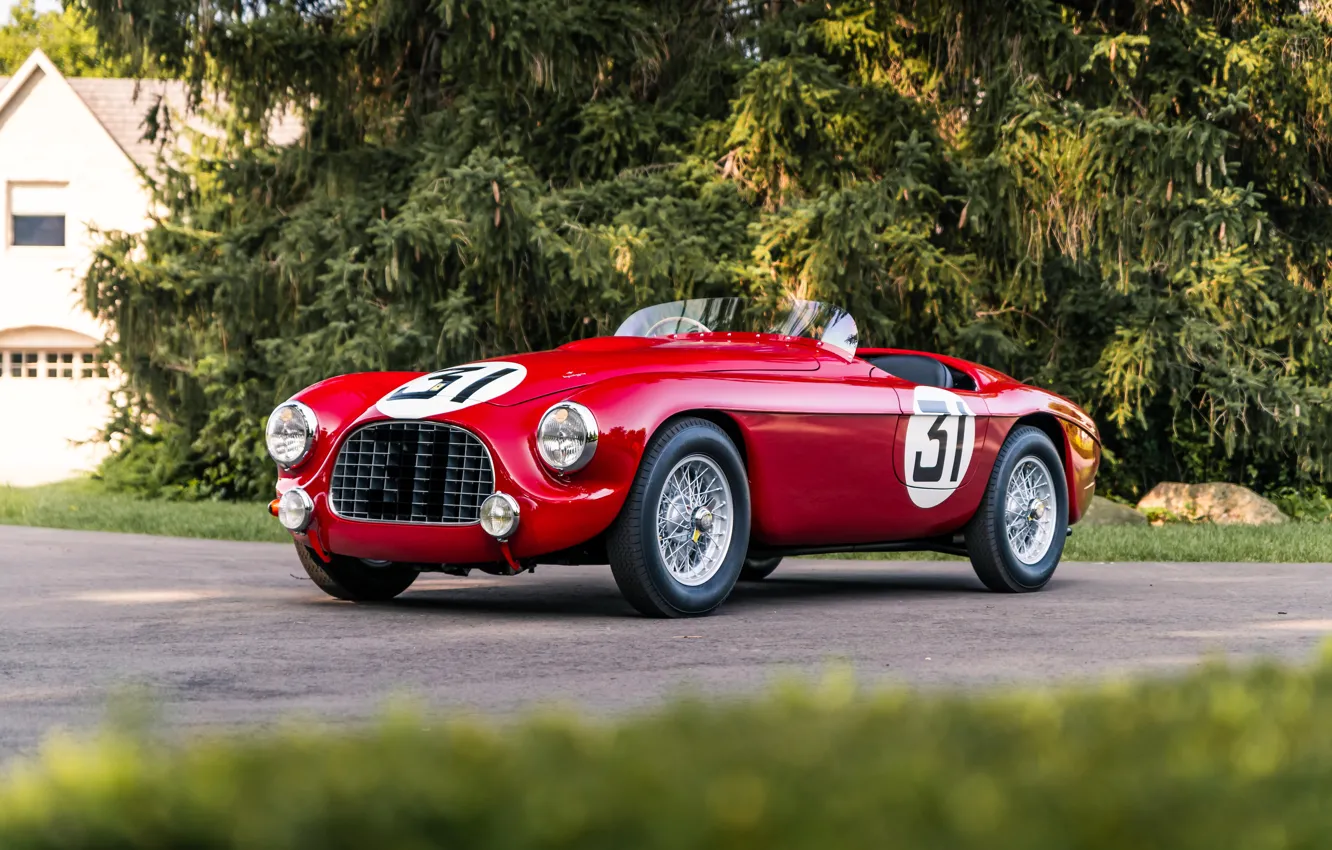 Фото обои Ferrari, red, 212, 1951, Ferrari 212 Export Barchetta
