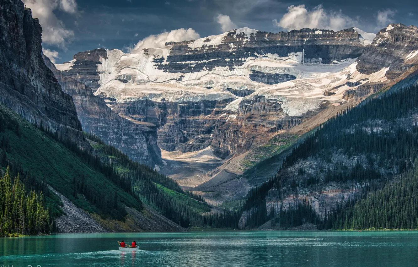 Фото обои горы, природа, озеро, Канада