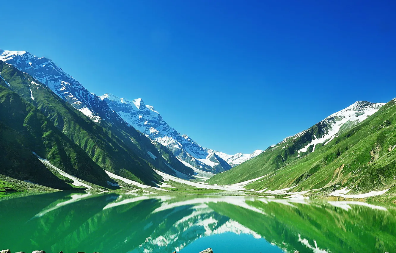 Фото обои небо, горы, озеро, lake saif ul malook, Пакистан, pakistan