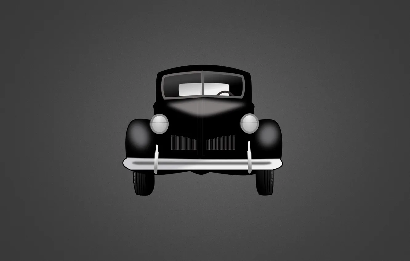 Фото обои car, машина, черный, минимализм, классика, classic, темно-серый фон
