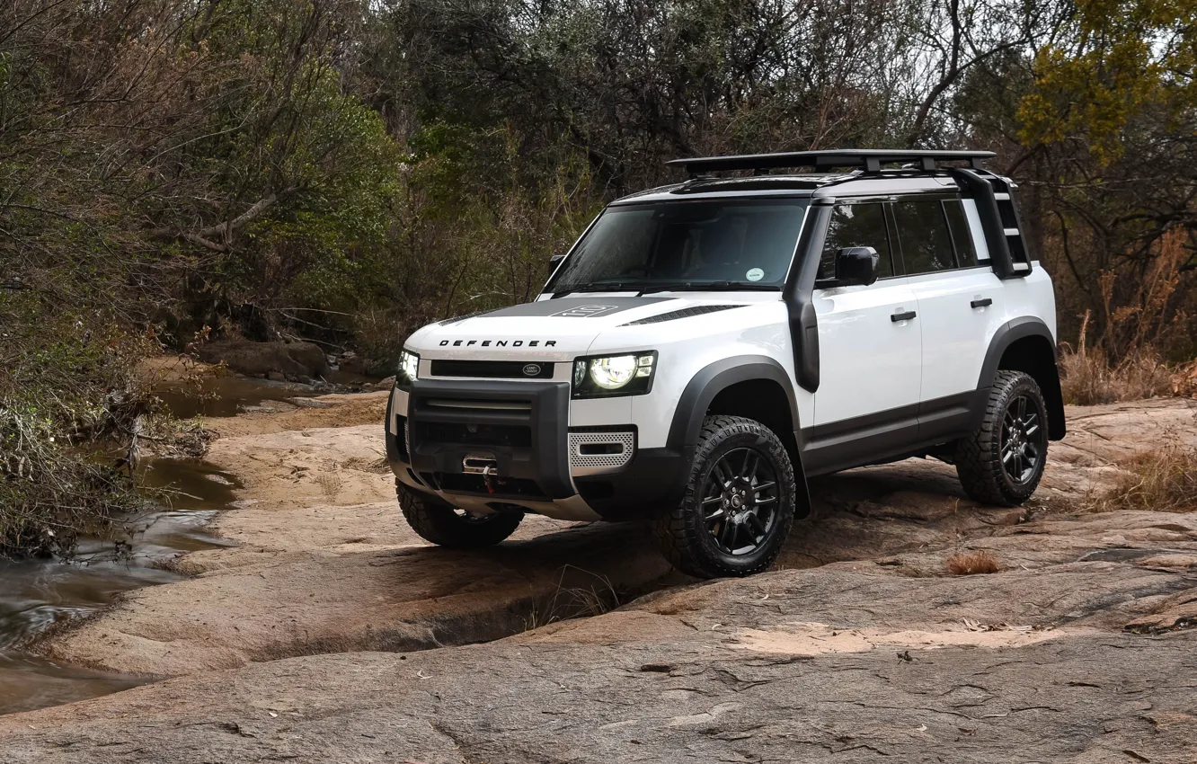 Фото обои Land Rover, new, Defender, 2020, Land Rover Defender 2020