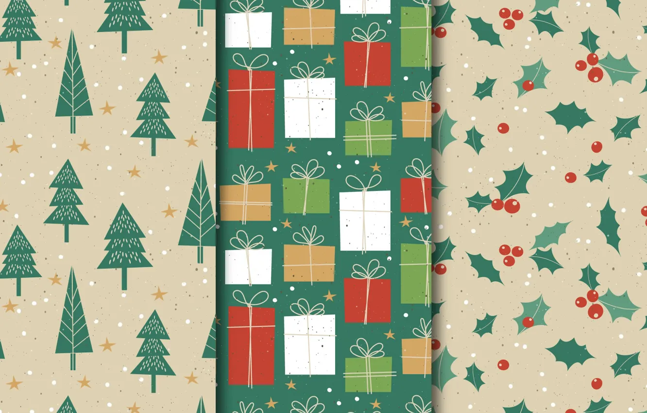 Фото обои фон, новый год, текстура, подарки, christmas, patterns