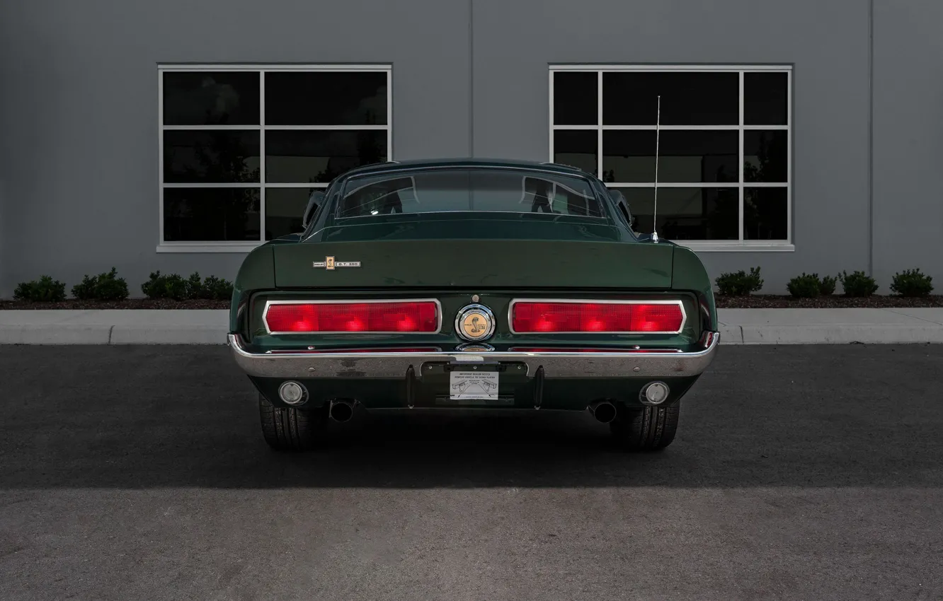 Фото обои Ford Mustang, 1967, Muscle car, Вид сзади, Shelby GT350