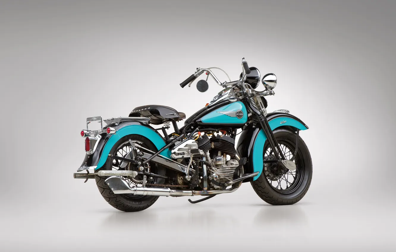 Фото обои Harley-Davidson, 1947, ретро мотоциклы, retro motorcycles, Harley-Davidson WL