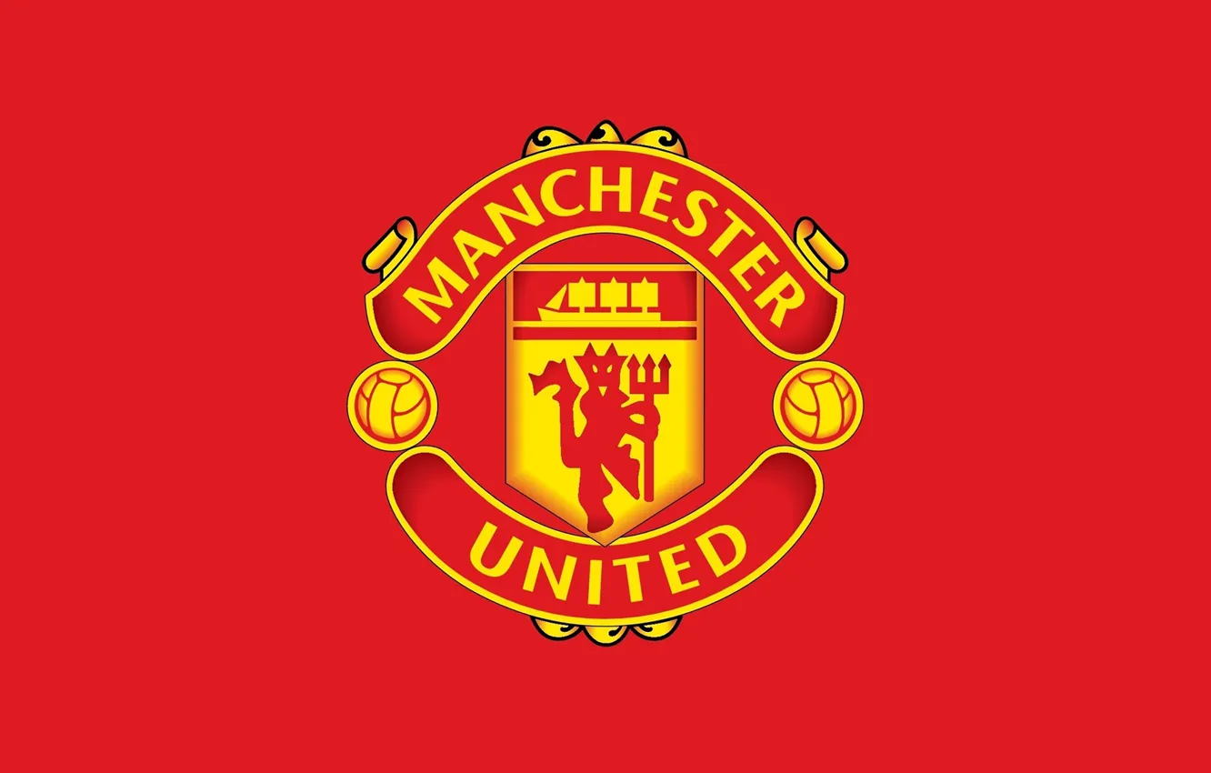 Фото обои wallpaper, sport, logo, football, Manchester United