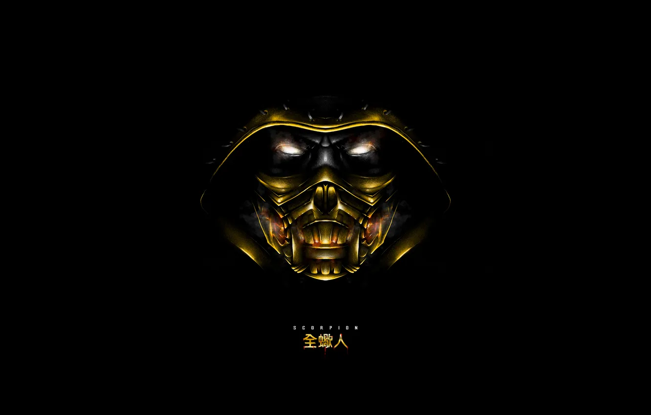 Фото обои Mortal Kombat, Scorpion, Artwork