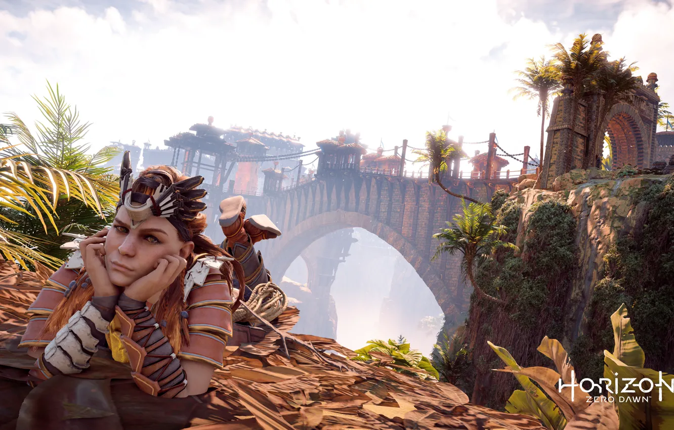 Фото обои ps4, horizon zero dawn, aloy