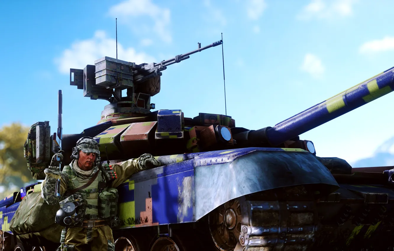 Фото обои оружие, солдат, танк, Battlefield 4