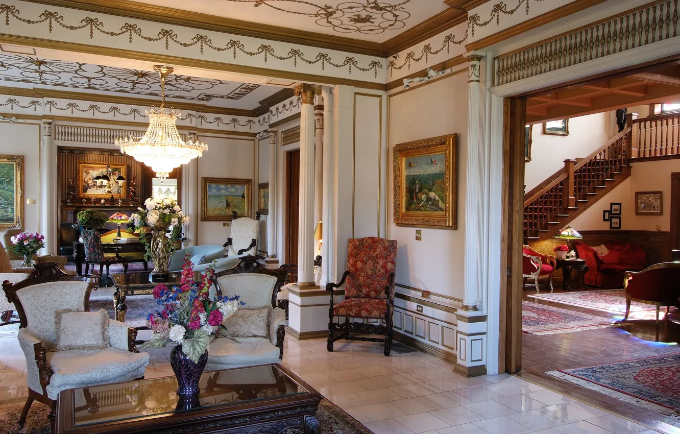 Фото обои mansion, Buhl, parlour, foyer