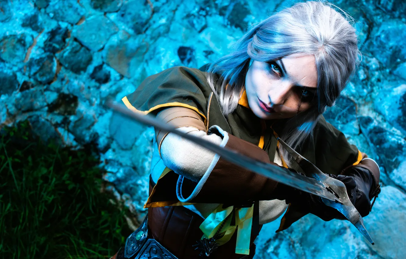 Фото обои девушка, меч, The Witcher, Cosplay, Ciri